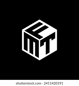 MTF letter logo design with black background in illustrator. Vector logo, calligraphy designs for logo, Poster, Invitation, etc.