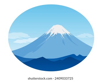 Mt.Fuji one point vector illustration