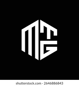 Logotipo de MTG Icono de MTG Monograma de MTG Carta minimalista Círculo plano Diseño de logotipo abstracto moderno único.