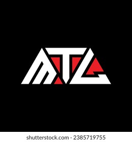 MTL triangle letter logo design with triangle shape. MTL triangle logo design monogram. MTL triangle vector logo template with red color. MTL triangular logo Simple, Elegant, and Luxurious design.