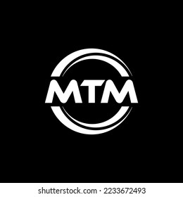MTM letter logo design in illustration. Vector logo, calligraphy designs for logo, Poster, Invitation, etc.