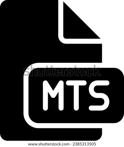 mts glyph icon illustration vector