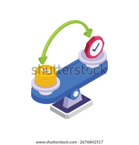 MTS Money isometric vector illustration.