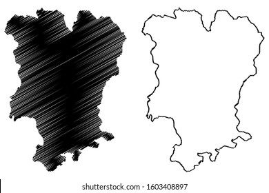 Mtskheta-Mtianeti region (Republic of Georgia - country, Administrative divisions of Georgia) map vector illustration, scribble sketch Mtskheta Mtianeti map