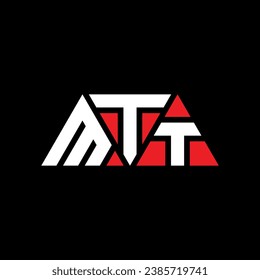 MTT triangle letter logo design with triangle shape. MTT triangle logo design monogram. MTT triangle vector logo template with red color. MTT triangular logo Simple, Elegant, and Luxurious design.