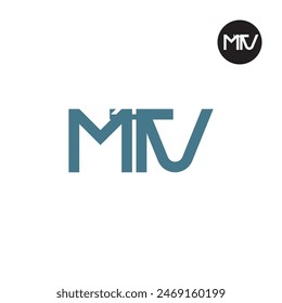 MTV Logo Letra Monograma Diseño