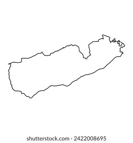 Mtwara Region map, administrative division of Tanzania. Vector illustration.