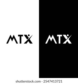 MTX Letter Initial Logo Design Vector Illustration Stock Vector