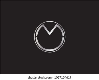 MU circle Shape Letter Design
