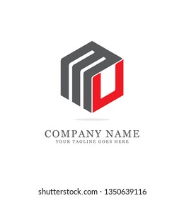 MU clever hexagon logo initial design, clean and strong brand vector