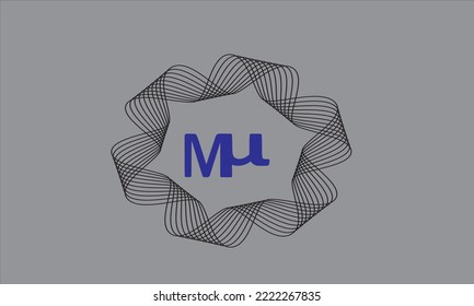 'MU' company initial letters monogram. MU logo