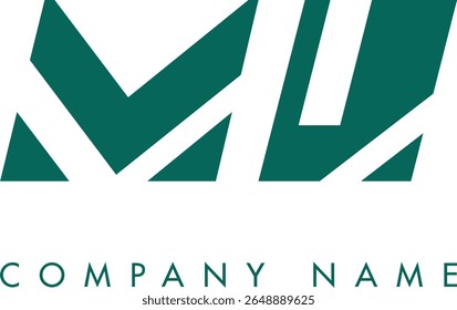 MU creative modern abstract letter logo vector design. Usable for your company or business and brand identity.