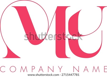 MU creative modern abstract letter logo vector design. Usable for your company or business and brand identity.
