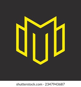 MU creative and modern vector logo design