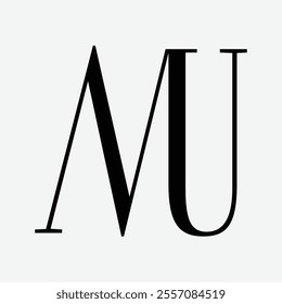 mu Initial Letter Logo Symbol