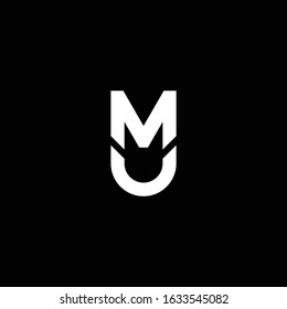 mu initial logo black white