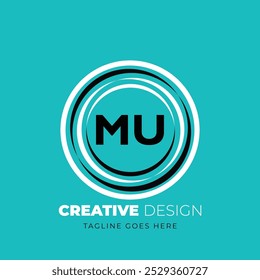 Letra MU logotipo criativo design. MU design exclusivo. Ilustração vetorial