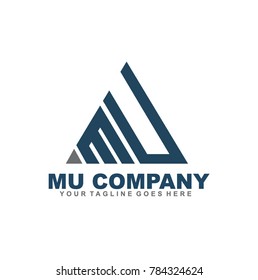 MU letter logo design