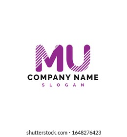 MU Letter Logo Design. MU letter logo Vector Illustration - Vector