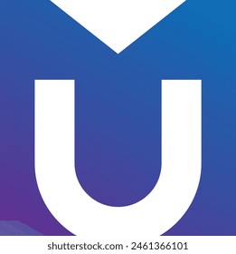 Diseño de logotipo de la letra de MU para su marca