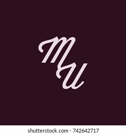 MU Letter Logo, Icon, Vector element design
