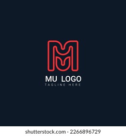 mu letter logo with a luxurious shape like broken 
truagle and masculine color makes this design unique ,
modern , simple , elegant.