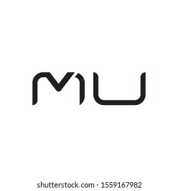 MU letter logo template vector icon design