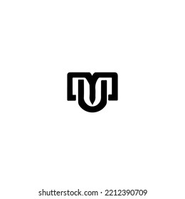 mu letter logo vector illustration