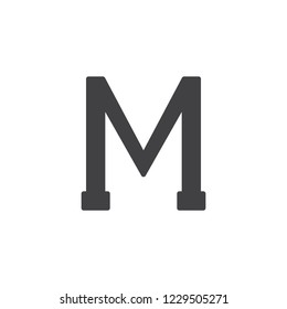 Mu letter vector icon. filled flat sign for mobile concept and web design. Greek alphabet symbols simple solid icon. Symbol, logo illustration. Pixel perfect vector graphics