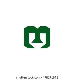 mu letter vector logo