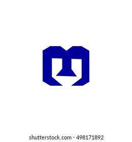 mu letter vector logo