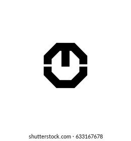 mu letter vector logo
