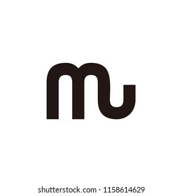 mu letter vector logo. m letter vector logo. mw letter vector logo. worm icon with initial