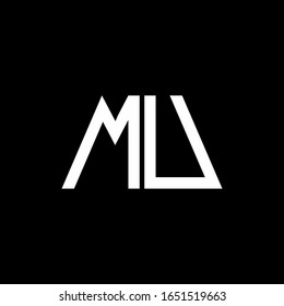 MU logo abstract monogram isolated on black background