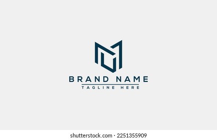 MU logo Design Template Vector Graphic Branding Element.