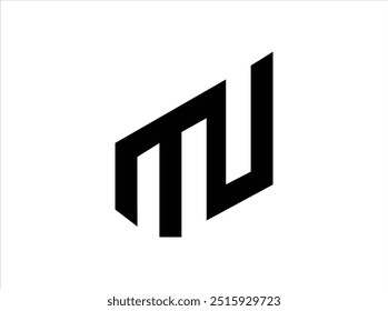 Arte vetorial do design do logotipo MU