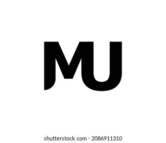 MU logo design vector template