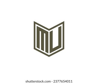 MU logo design vector template