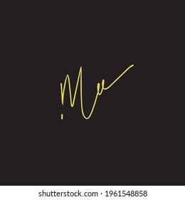 MU m u Initial handwriting creative fashion elegant design logo Sign Symbol template vector icon