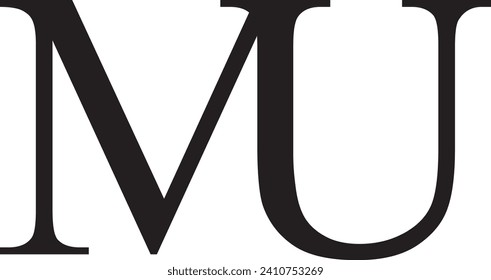 MU modern letter logo design