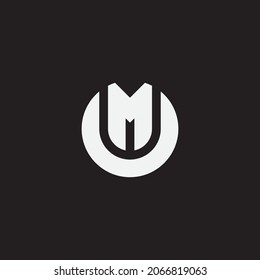 MU monogram design logo template, creative logo.