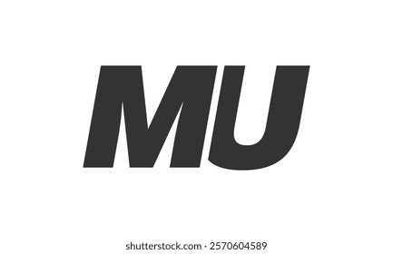 MU Techno Editable Font Logo For Corporate Branding. Bold, Futuristic Design With Unique Typographic Ideas. Minimal Custom Type And Dynamic Letter Variations For Promotion, Printing, And Book Titles