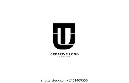 MU TU Abstract initial monogram letter alphabet logo design