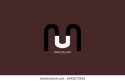 MU UM Abstract initial monogram letter alphabet logo design