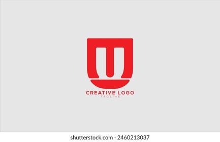 MU UM Abstract initial monogram letter alphabet logo design