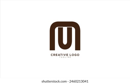 MU UM Abstract initial monogram letter alphabet logo design