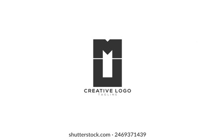 MU UM Abstract initial monogram letter alphabet logo design