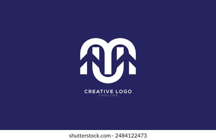 MU UM Abstract initial monogram letter alphabet logo design