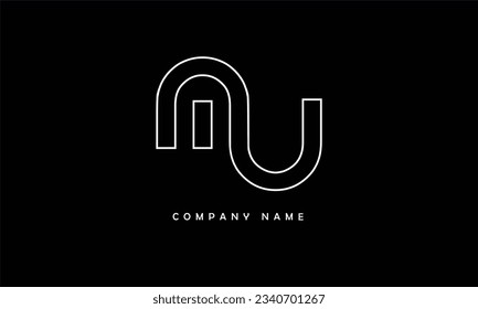 MU, UM Abstract Letters Logo Monogram