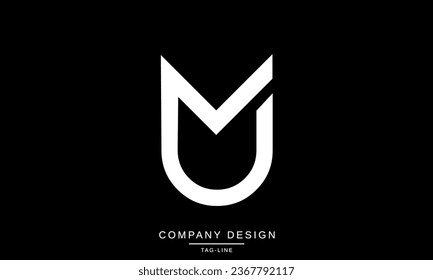 MU, UM, Abstract Letters Logo Monogram